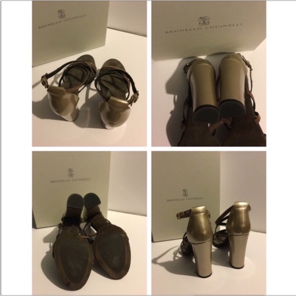 BRUNELLO CUCINELLI AUTHENTIC MONILI TRIM STRAPE CRISSCROSS STARPE SANDALS - Picture 2 of 14